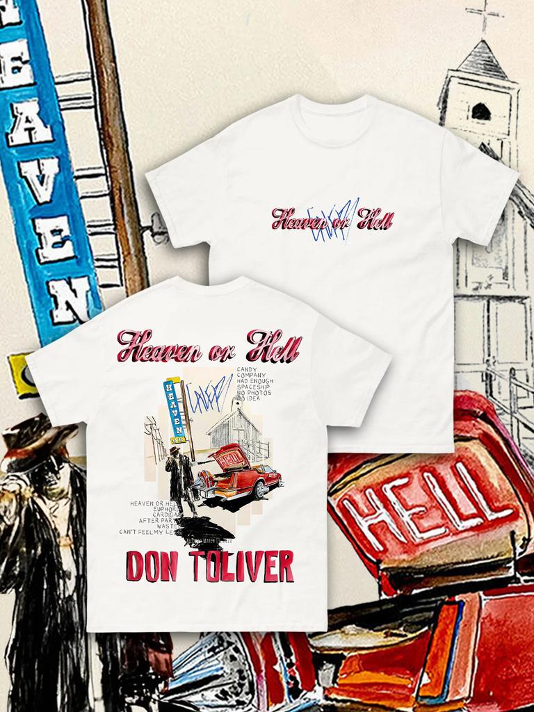 Heaven or Hell Don Toliver Graphic Tshirt Unisex Women Hip Hop Pop Music Tshirt Casual Cotton Clothes Vintage T Shirts