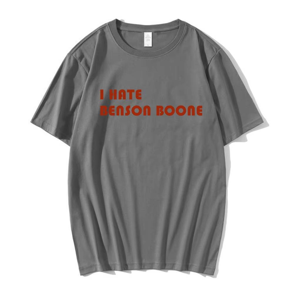 Ich hasse Benson Boone T-Shirt Herren Damen Kleidung Mode Vintage Kurzarm T-Shirts Baumwolle Lässig Übergroße T-Shirts