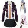 Danganronpa Kyoko Danganronpa Kirigiri Cosplay Costume Dress Set Gloves With