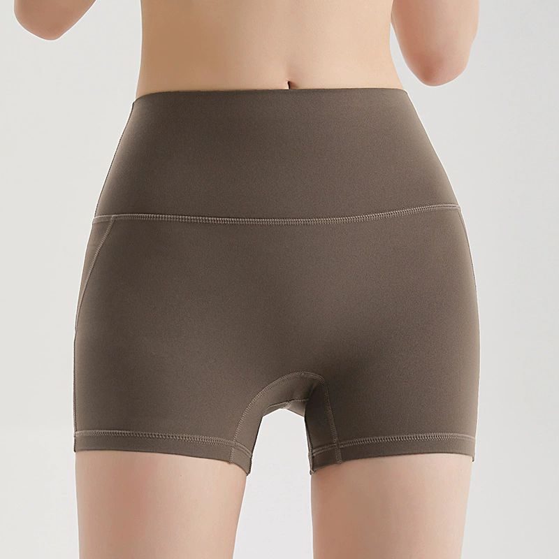 

Alonea Шорты для йоги с эффектом «обнажённой кожи» женские с высокой талией, с эффектом подтяжки бёдер, спортивные штаны для фитнеса, бега, быстросохнущие, дышащие, облегающие шорты Ebony Cafe S