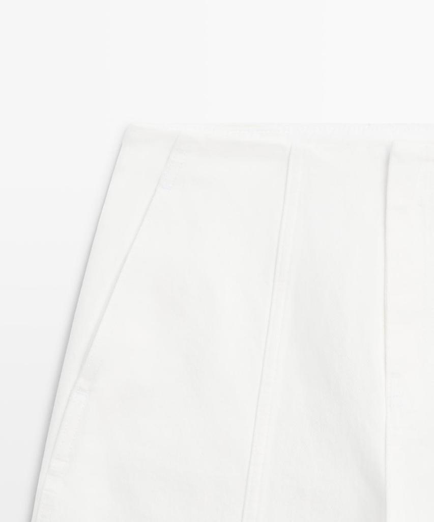 Masimodutti Stitch Detail Barrel Fit Jeans