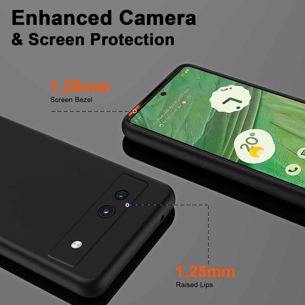 For Google Pixel 7a Case Anti-Scratch TPU Phone Cover 2.2mm Thickness