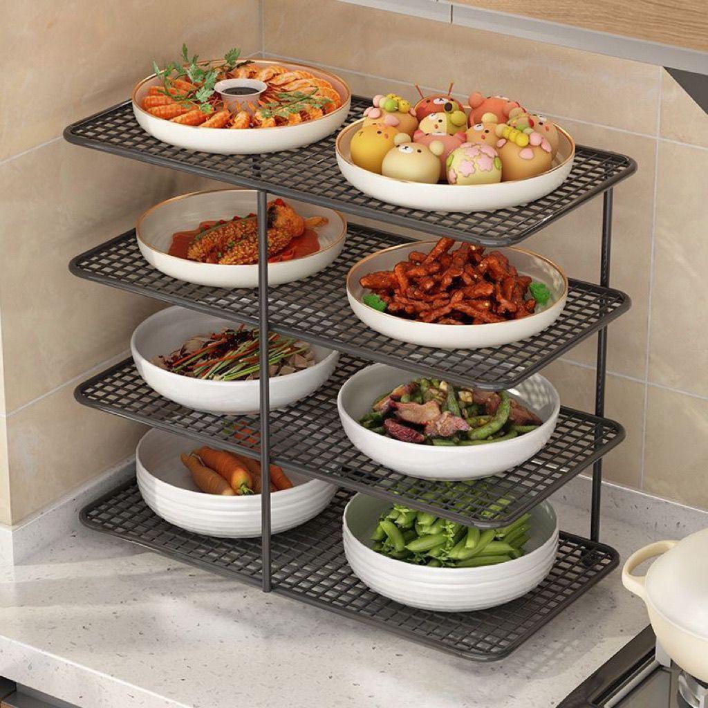 Multi-Layer Hot Pot Prep Dish Holder & Storage Rack