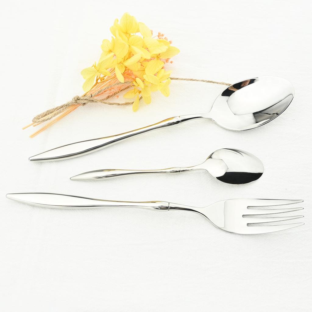 24Pcs/Set Knife Fork Tea Spoon Tableware Vintage Dinnerware 304 Stainless Steel Cutlery Set Party Kitchen Silverware Flatware Set