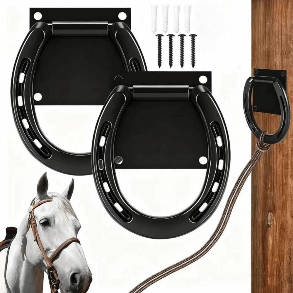 Iron Horse Tie Down Ring Solid Horse Hitching Ring Horse Supplies Horse Safety Tie Ring Stall