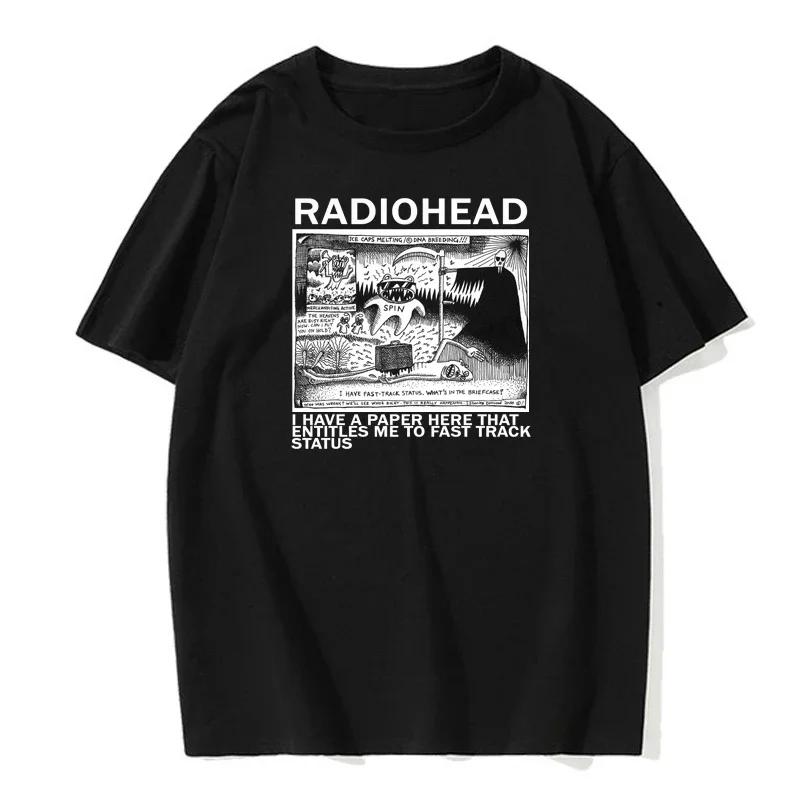 T-shirt Radiohead Uomo Maglietta Classica Tour Nordamericano Rock Boy Uomo Hip-Hop Street Cotone Taglia Europea Maglietta Top