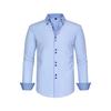 Men Contrast Lining Long Sleeve Button Down Dress Shirt