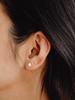 Silver Earrings with Cubic Zirconia Women' Studs Hoops 6mm Silver 925