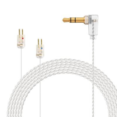 OKCSC Aurora for WESTONE Earphone Cable 2Pin Cable 2 Cores High Purity OFC Silver Plated Compatible with Length 120cm Extra Thin Type Re-Cable 0.78mm