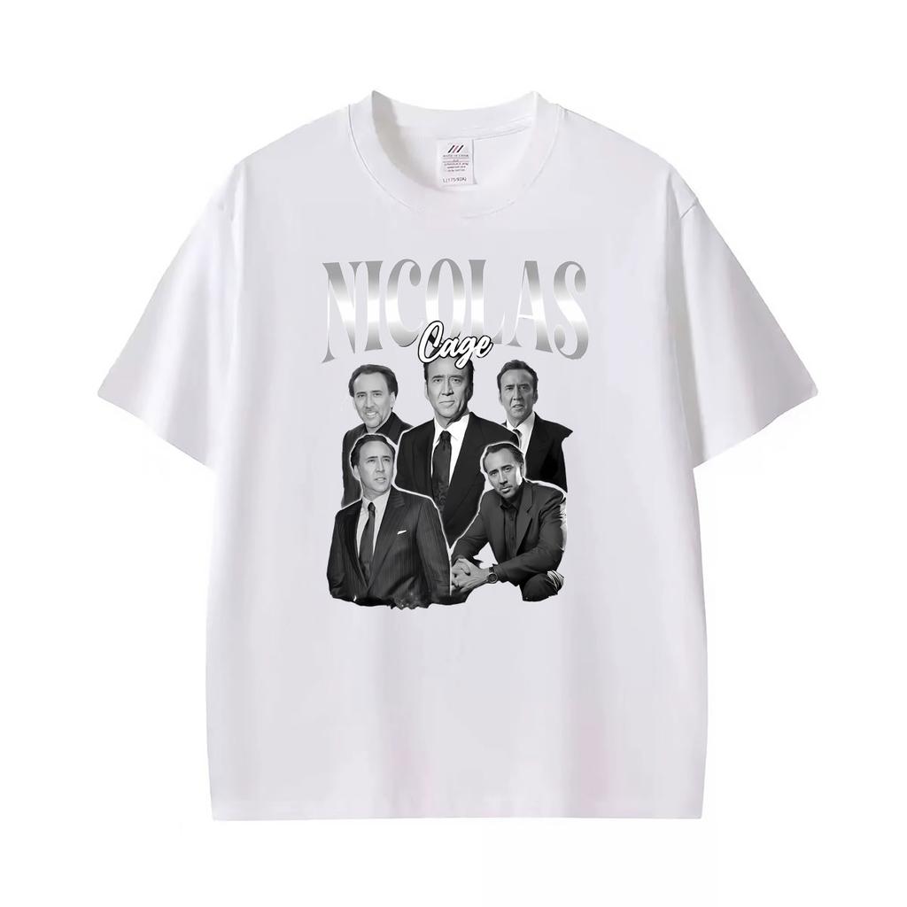 Nicolas Cage Noir Vintage Hollywood Actor T Shirt Unisexs Clothing Classic Hot Sale Short Sleeve Tshirts Fashion Comfort T Shirts