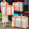 Closet Comforter Storage Bag With Clear View Body, Top Access and Carry Handles for Dorm Packing and Fabric Storage