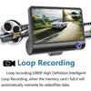 Camecho 3 In 1 4 Inch Car DVR 170 Degree 1080P HD Dash Cam Dual Lens Dashcam with Rear View Camera Car Front Back Inside Video Recorder