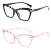 2PCS Anti Blue Light Glasses Exquisite Cat Eye Eyewear Women Men High Quality Eyeglas Blue Light Blocking Man Lady Eyeglasses