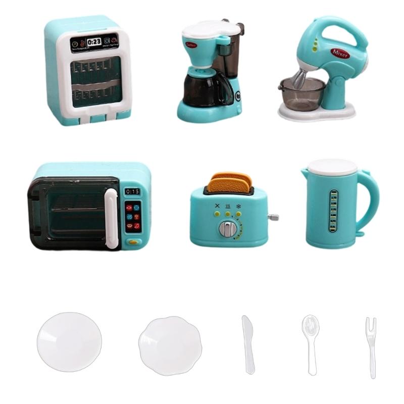

Pack Of 11 Tiny Household Appliance Models ABS Plastic Doll House Furniture For Children Role Playing синій