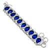Bracciale Zaffiro Blu Pietra di Zaffiro Blu Bracciale in Argento Sterling 925 Fatto a Mano Bracciale Zaffiro Blu Per Regalo Bracciale Unisex Per Lei