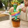 Dancing Cactus Electron Plush Toy Luminous Talking Twisting Cactus Doll Sound Record Repeat Toy Kid Education Toy Christmas Gift