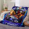 1pc, Disney Pixar Onward Movie Merchandise: Blue Home Decorative Throw Blanket Perfect for Couch, Bed, Travel, Camping, Car