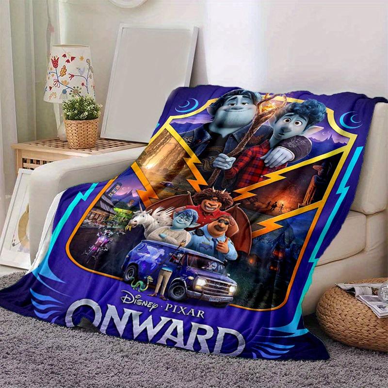 

1pc, Disney Pixar Onward Movie Merchandise: Blue Home Decorative Throw Blanket Perfect for Couch, Bed, Travel, Camping, Car 80x120cm