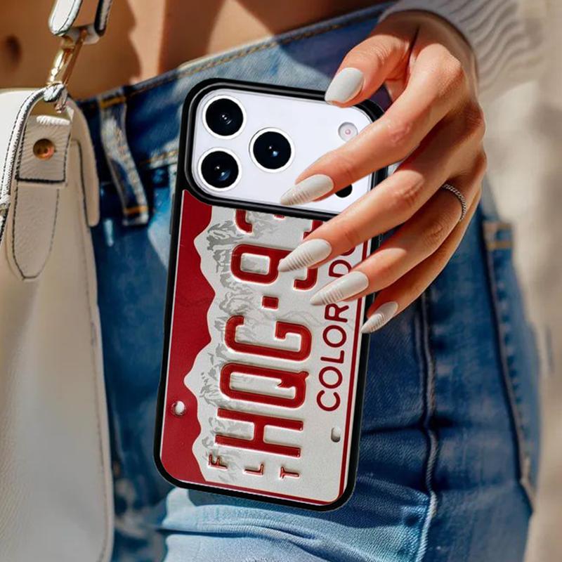 

License Plate Phone Case For iPhone 17 Air 14 15 13 12 Max Cover For Apple 16e 11 Pro Max Plus Coque iPhone 17
