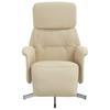 Relaxation Armchair with Footrest Cream Fabric