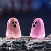 Leuchtende Geisterdekoration Miniatur-Geisterdekoration Halloween-Geisterfiguren-Set Mini-Harzfiguren für Schreibtischdekoration