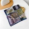 Retro Flower Silk Scarf Autumn and Winter Temperament Elegant Scarf Herringbone Silk Scarf Double-sided Literary Square Scarf Cotton and Linen Square