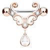 Sexy Nipple Ring Rhinestone Dangle Chain Body Piercing Barbell Jewelry