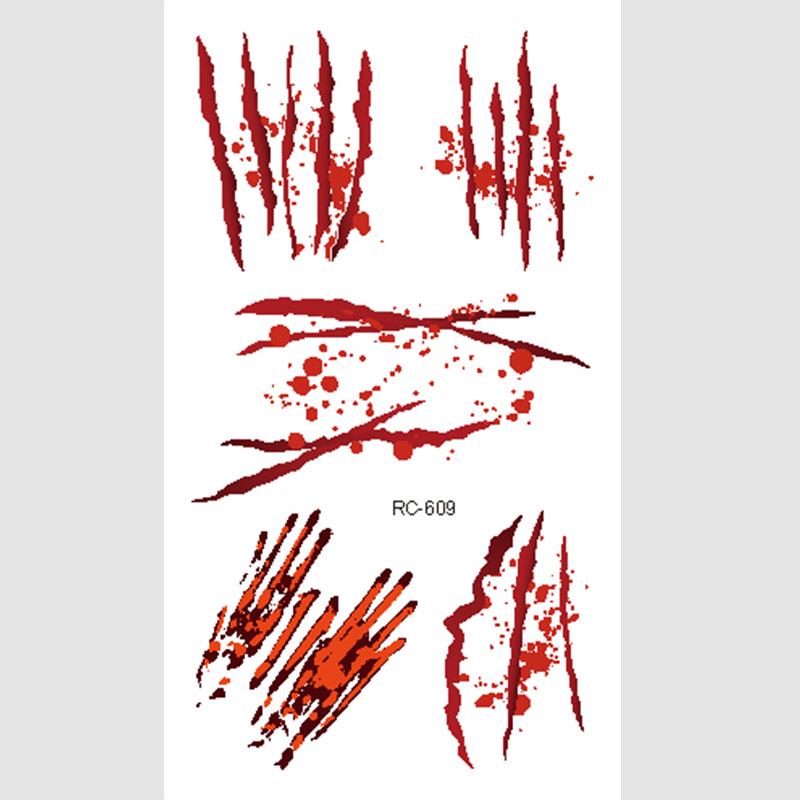 Halloween Temporary Horror Surgery Wound Scar Tattoo Stickers