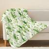 Flannel Blanket – Soft Hemmed Throw, Floral Design, Skin-Friendly Sofa Cover, Ideal for Halloween & Christmas, Warm Home Decor To Add Cozy Vibes