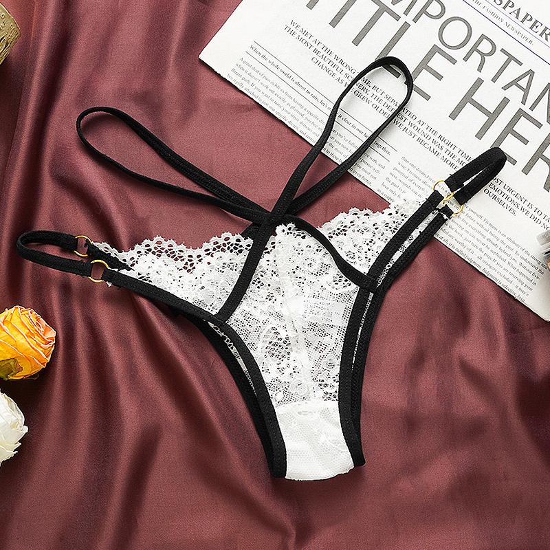 Pure French Desire Aesthetic Lace Underwear, Tight Fitting Low Waist Underwear