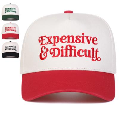 Unisex Expensive Difficult Letter Embroidery Baseball Caps Spring Autumn Outdoor Adjustable Casual Hats Sunscreen Hat Sports Cap