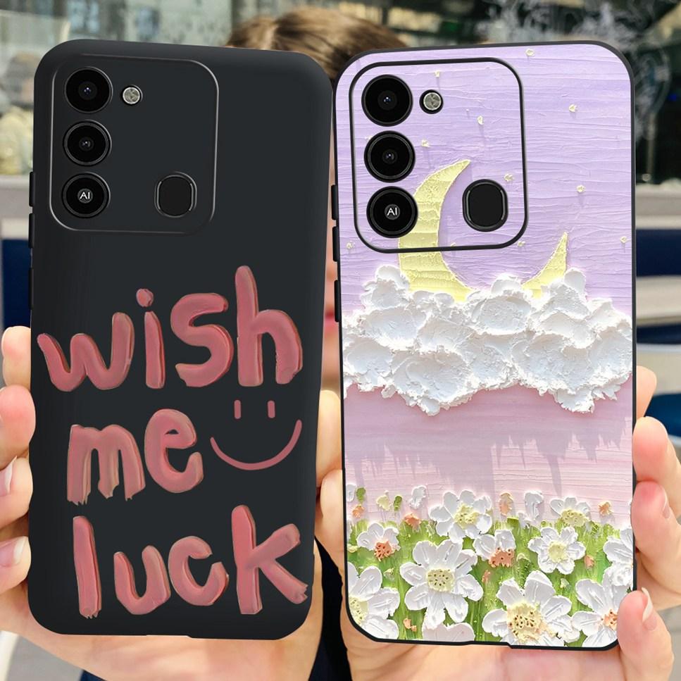 For Tecno Spark GO 2022 Case KG5 Soft Silicone Cute Cat Phone Cover For Tecno SparkGO 2022 6.52" Luxury Love Flower Cases Funda