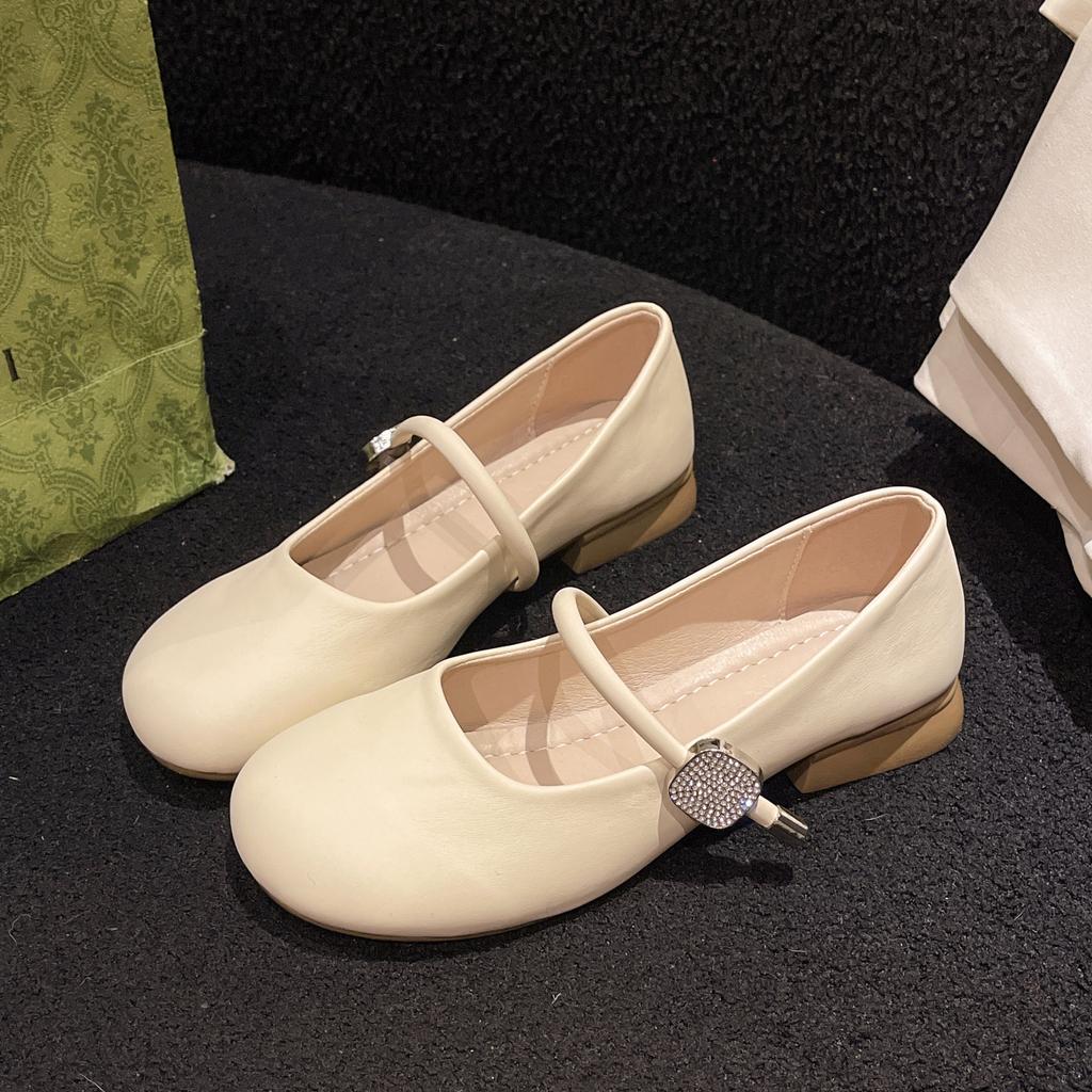 Women Mary Jane Shoes Fashion Casual Low Heel Flats Sizes 35-40 for Office Commuting Walking Travel Dress and Everyday Wear