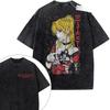 Death Note Vintage Loose Washed Tshirt personality Clothes Suitable for all seasons Retro Fashion Streetwear Trendy Couples tee
