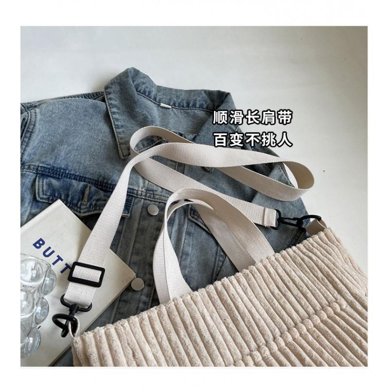 New Large-capacity Women's Tote Bag All-matching Corduroy Shoulder Commuting To Work Cross-body Fashionable Handbag