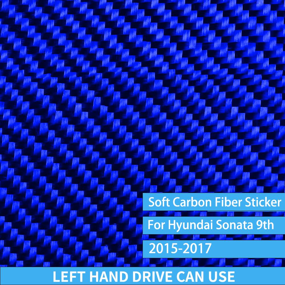 For Hyundai Sonata 9 2015 2016 2017 Glove Box Handle Real Carbon Fiber Sticker Car Interior Accessories