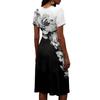 Ladies' Floral Casual Fashionable Short Sleeved V-neck Dress