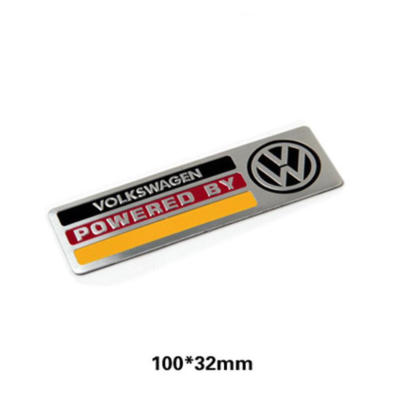 RUNTB1 3D Metal Aluminium Badge Car Body Decoration Sticker For VW GTI Polo Golf Passat Tiguan Arteon Touareg Taigo Caddy Jetta Beetle