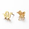 Stainless Steel Geometric Animal Earrings Set: Water Drop, Horseshoe, Heart, Cross, Fish, Snake Designs