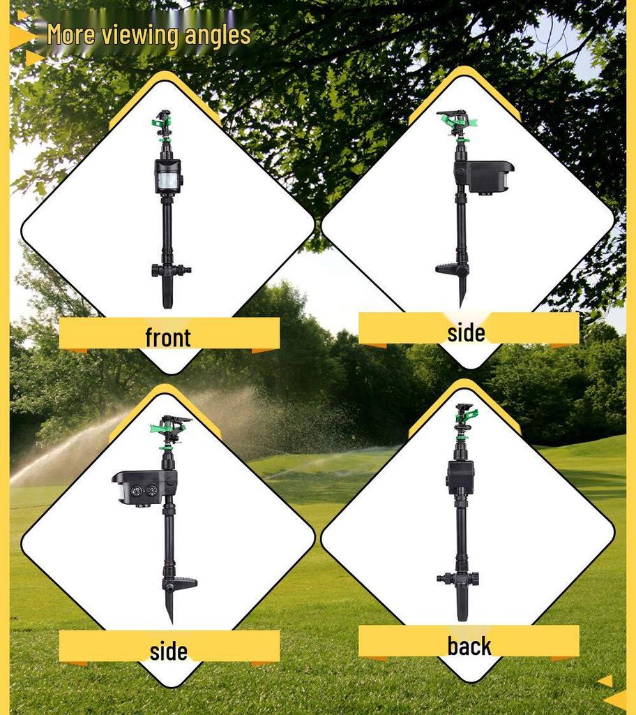 Garden Solar Waterproof Sensor Sprinkler & Remote-Controlled Animal Repeller