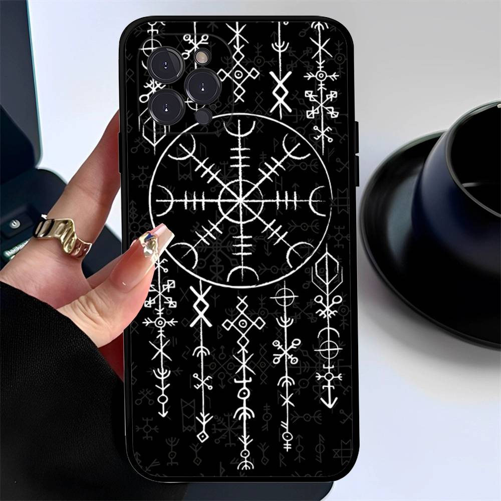 V-Viking Logo V-Vegvisir Pouzdro na telefon Pro IPhone 17 Pro Max Air Zadní kryt 16 15 14 13 12 11 Pro Max Pouzdro