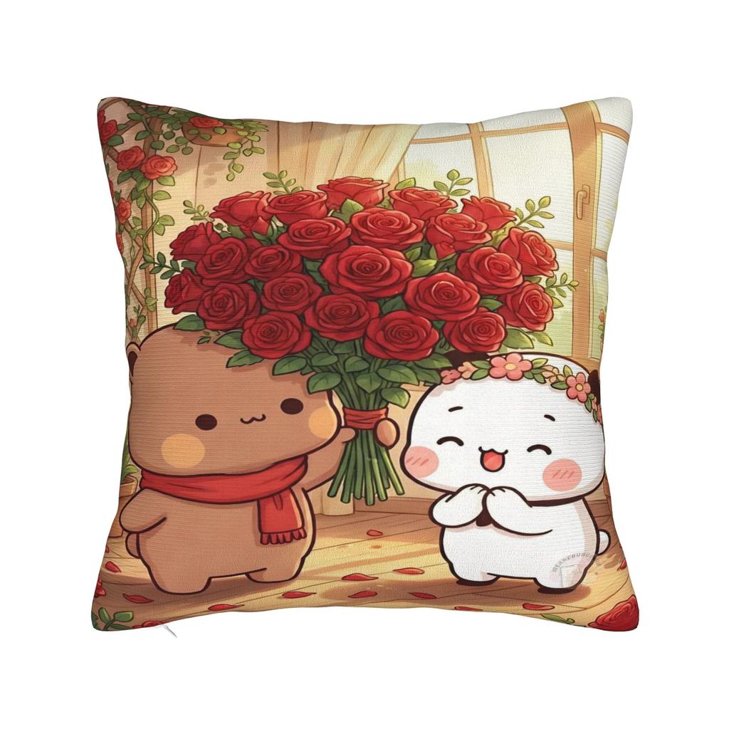 Pillow Case Panda Bubu Dudu Pattern Polyester Pillow Cover Cushion Cover Graphic Pillowcases For Chair Sofa Home Decoration