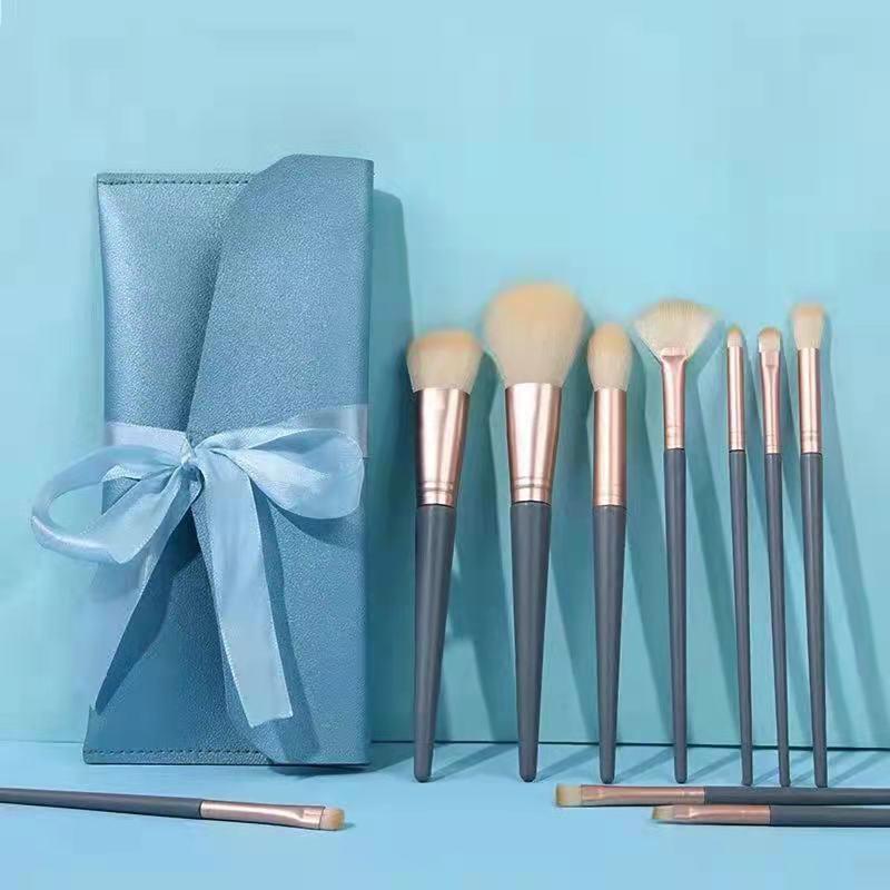 Blue Bridge Makeup Brushes Set 10Pcs Soft Essential Foundation Blush Powder Brush Kit for Beauty Facial Makeup Daily Routine