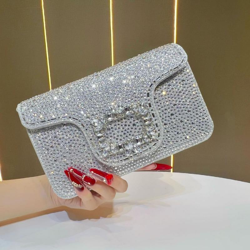 

High-end Handbag, Small Square Bag, Chain Single-shoulder Crossbody Bag, Underarm Bag срібний