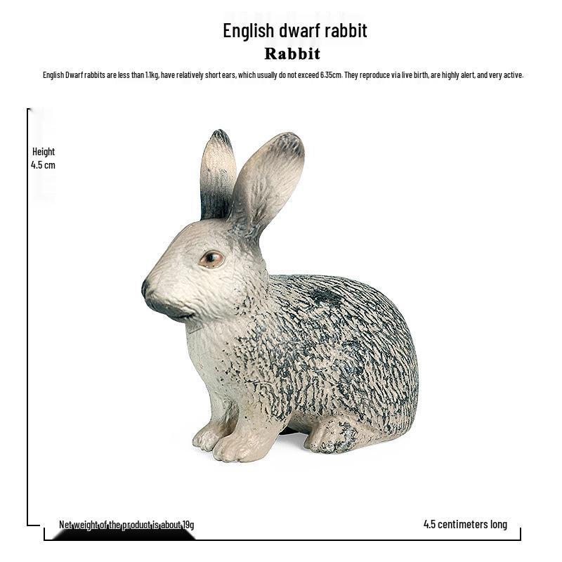 Holland Lop White Rabbit Educational Simulation Toy for Children