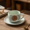 Premium Sense Retro Keramik Kaffeetasse und Untertasse Set Kreative Latte Tasse Haushalt Teetasse Exquisite Tasse