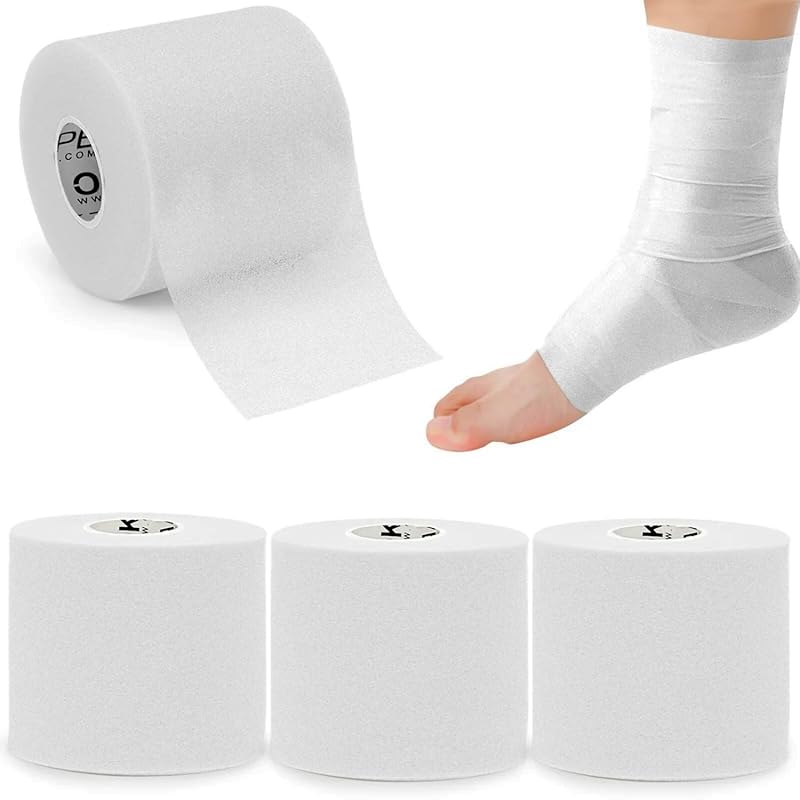 

OKTAPE-6214 Underwrap Tape, Prewrap Tape (4 Rolls), 7cm x 27m/Roll, Sports Underwrap, Protects Ankles, Wrists, Elbows, and Knees, Breathable,