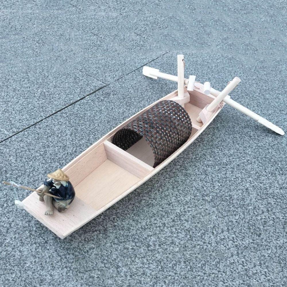 Ocean Landscape Wooden Boat Model Home Decoration Boat Model Ornaments  Garden Decor