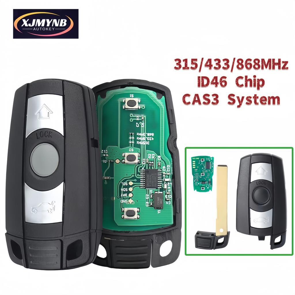 XJMYNB KR55WK49123 KR55WK49127 KR55WK49186 Remote Car Key For BMW 1/3/5/7 Series 2006-2012 X1 X6 Z4 315/433/868MHz PCF7945 CAS3