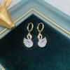 Luxurious and Elegant Golden Swan Earrings, Dazzling Synthetic Crystal Suitable for Daily Wear, Parties and Gifts